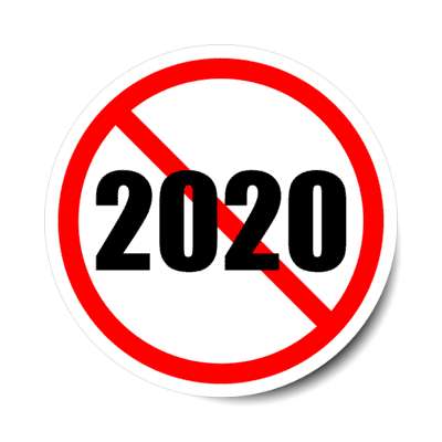 no 2020 red slash stickers, magnet