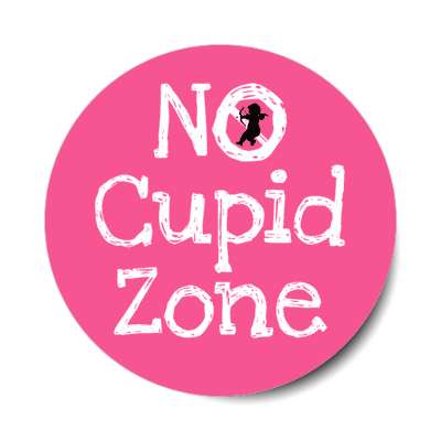 no cupid zone crossed out stickers, magnet