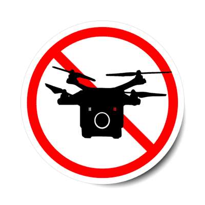 no drones symbol red slash stickers, magnet