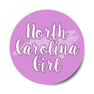 north carolina girl us state shape stickers, magnet