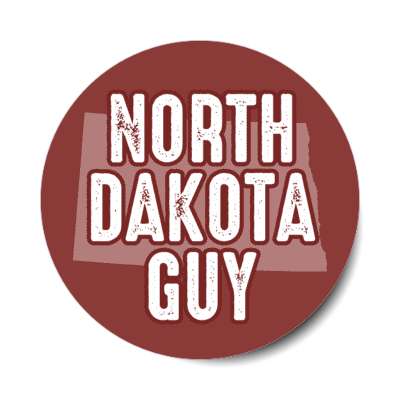north dakota guy us state shape stickers, magnet