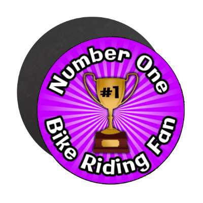 number one bike riding fan stickers, magnet