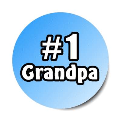 number one grandpa stickers, magnet
