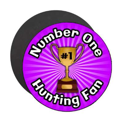 number one hunting fan trophy stickers, magnet