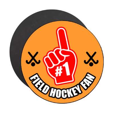 number one index pointing hand field hockey fan stickers, magnet