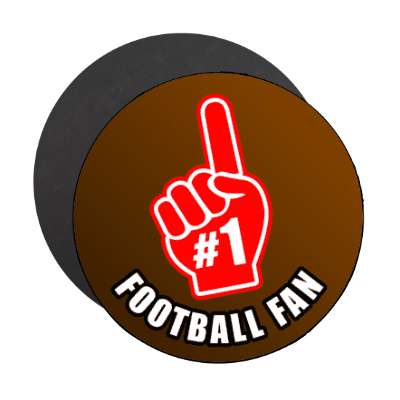 number one index pointing hand football fan stickers, magnet
