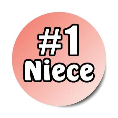 number one niece stickers, magnet