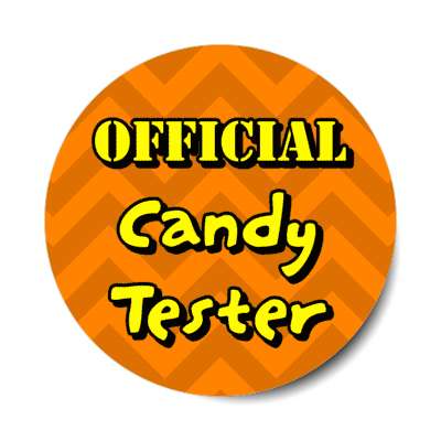official candy tester chevron stickers, magnet