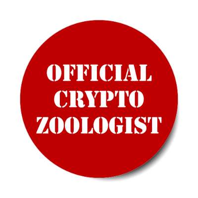 official cryptozoologist stickers, magnet