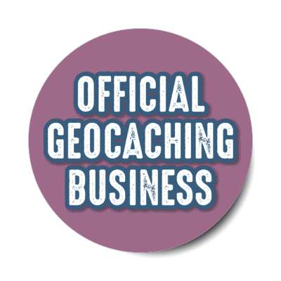 official geocaching business stickers, magnet