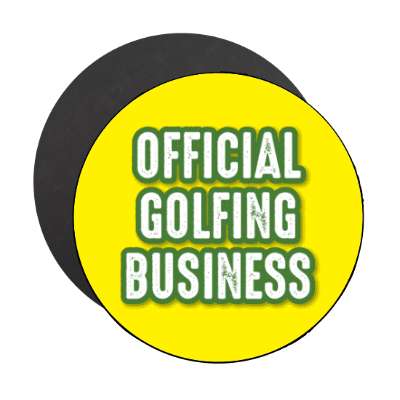 official golfing business stickers, magnet