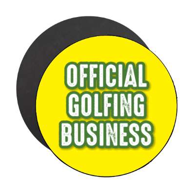 official golfing business stickers, magnet