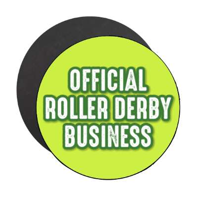 official roller derby business stickers, magnet