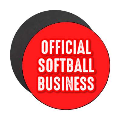 official softball business stickers, magnet