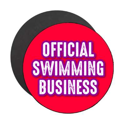 official swimming business stickers, magnet