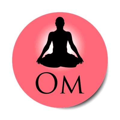 om sacred symbol meditation silhouette stickers, magnet