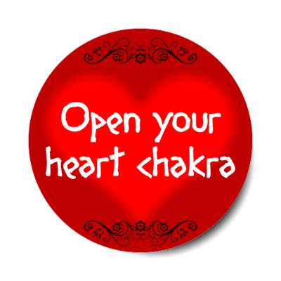open your heart chakra fancy stickers, magnet