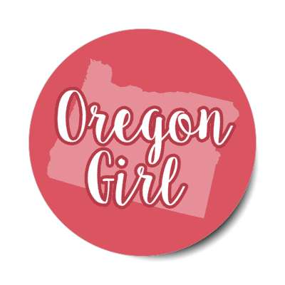 oregon girl us state shape stickers, magnet