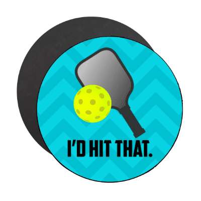 paddle pickleball id hit that chevron funny stickers, magnet