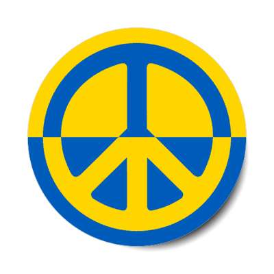peace symbol ukrainian support against war stickers, magnet