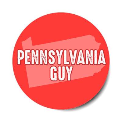 pennsylvania guy us state shape stickers, magnet