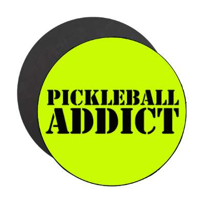 pickleball addict stencil stickers, magnet