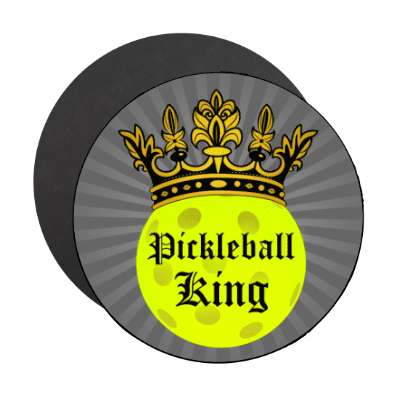 pickleball king crown stickers, magnet