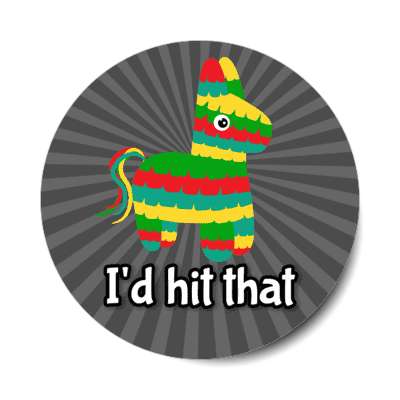 pinata id hit that wordplay grey burst stickers, magnet