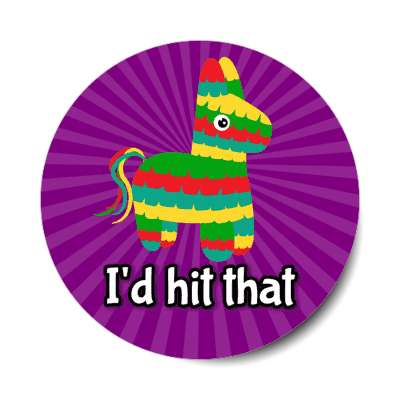 pinata id hit that wordplay purple burst stickers, magnet