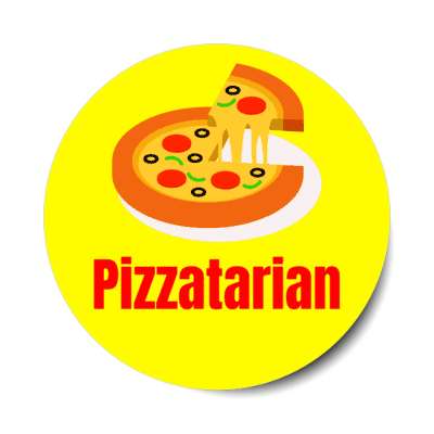 pizzatarian slice cheese pepperoni pizza stickers, magnet
