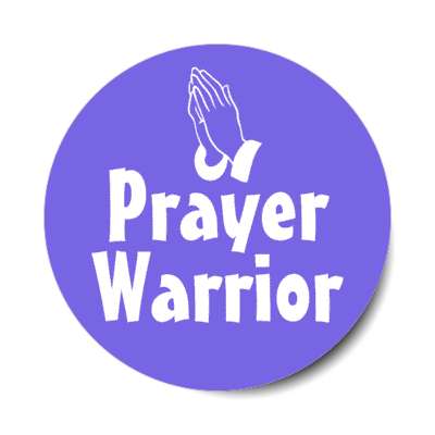 prayer warrior praying hands stickers, magnet