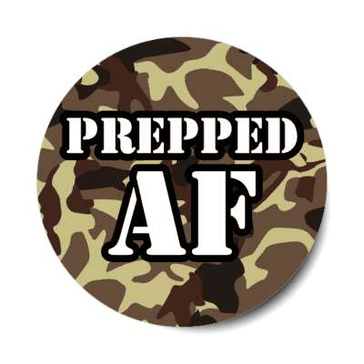 prepped af camouflage stickers, magnet
