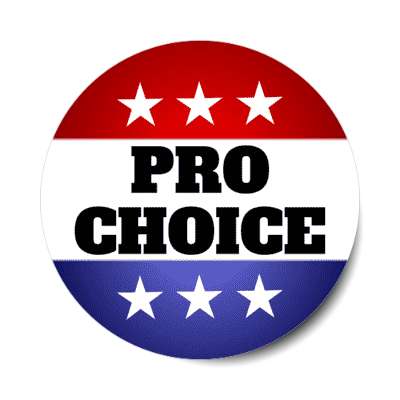 pro choice political red white blue usa stickers, magnet