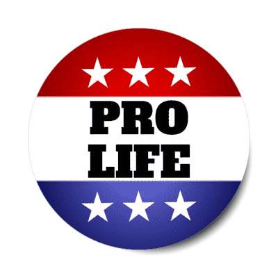 pro life political stars red white blue stickers, magnet