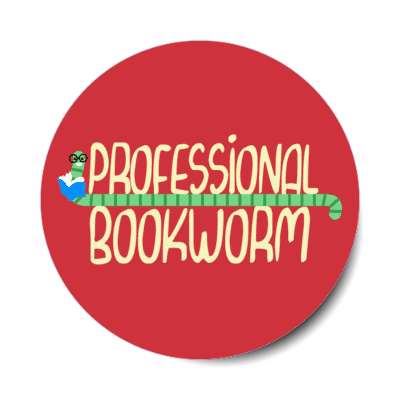 professional bookworm stickers, magnet