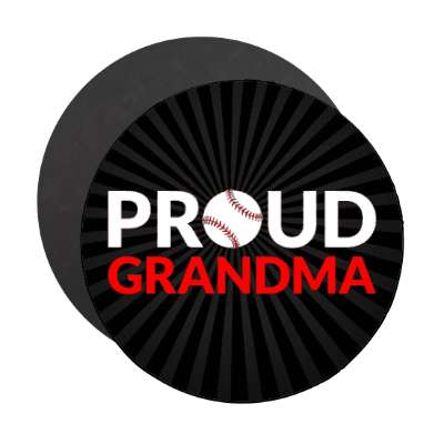 proud grandma baseball stickers, magnet
