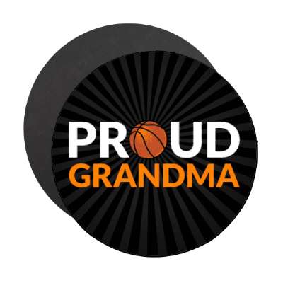 proud grandma basketball stickers, magnet