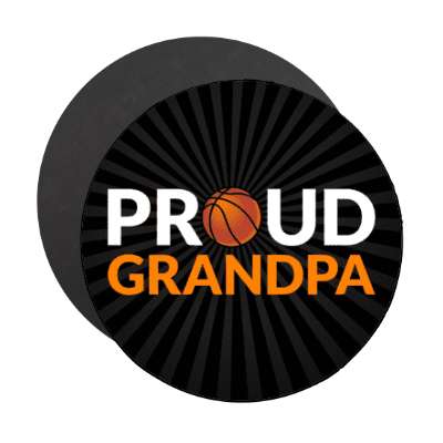 proud grandpa basketball stickers, magnet