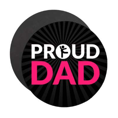 proud gymnastics dad silhouette gymnast stickers, magnet