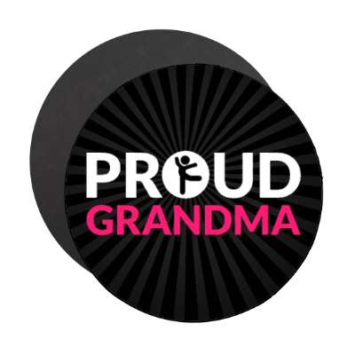proud gymnastics grandma silhouette gymnast stickers, magnet
