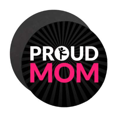 proud gymnastics mom silhouette gymnast stickers, magnet