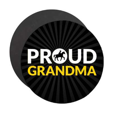 proud horseback riding grandma horses stickers, magnet