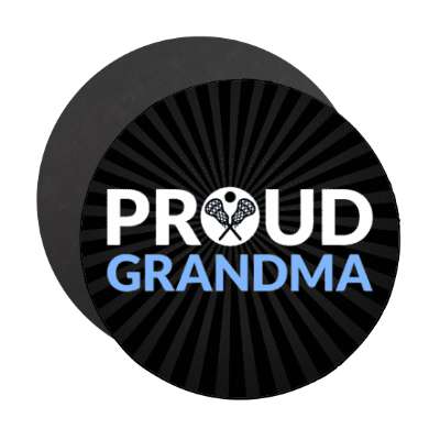 proud lacrosse grandma crossed sticks ball stickers, magnet