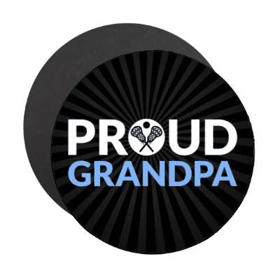 proud lacrosse grandpa crossed sticks ball stickers, magnet