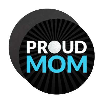 proud mom golf golfball stickers, magnet