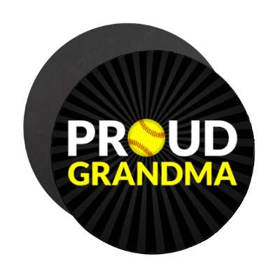 proud softball grandma stickers, magnet