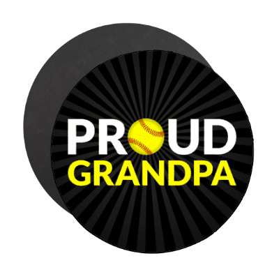 proud softball grandpa stickers, magnet