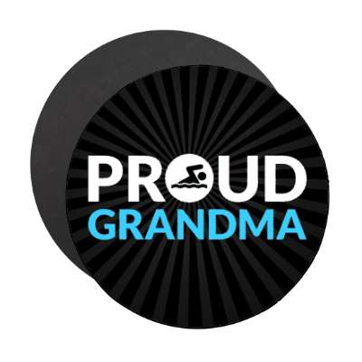 proud swimming grandma stickers, magnet