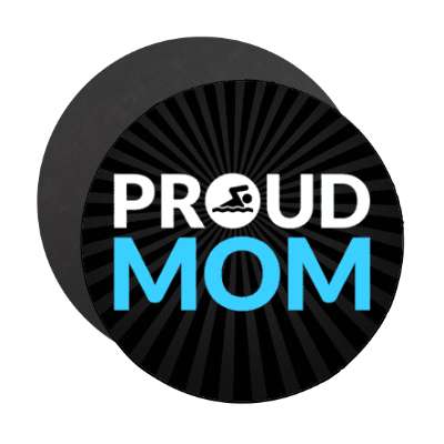 proud swimming mom stickers, magnet