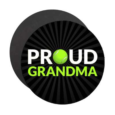 proud tennis grandma tennis ball stickers, magnet